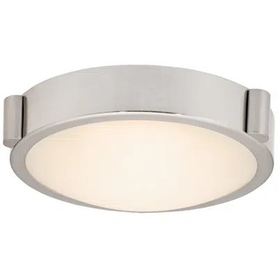 Abra Lighting Abra Halo 8" Low Profile Frosted Glass Flushmount   Led  Nickel