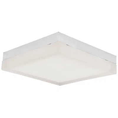 Abra Lighting Abra Icecube 12" Square Moulded Glass Flushmount Chrome