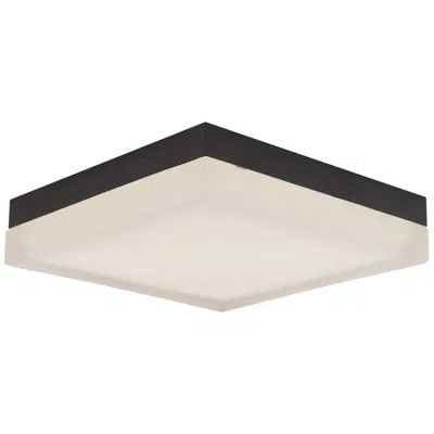 Abra Lighting Abra Icecube 9" Square Moulded Glass Flushmount Black