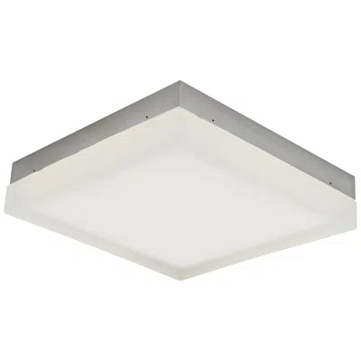 Abra Lighting Abra Icecube 9" Square Moulded Glass Flushmount  Nickel