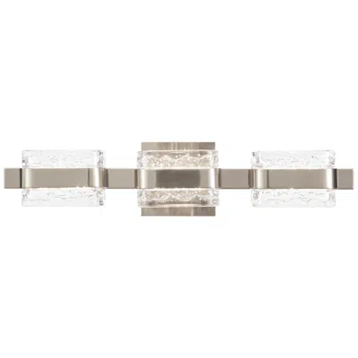 Abra Lighting Abra Jojo 3 Light Crystal Glass Vanity With Movable Backplate     Nickel