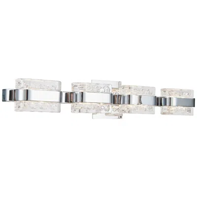 Abra Lighting Abra Jojo 4 Light Crystal Glass Vanity With Movable Backplate    Chrome