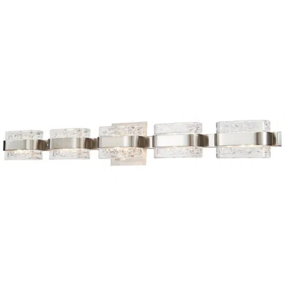 Abra Lighting Abra Jojo 5 Light Crystal Glass Vanity With Movable Backplate     Nickel