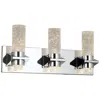 Abra Lighting Abra Krypton Solid Crystal Glass Vanity Chrome