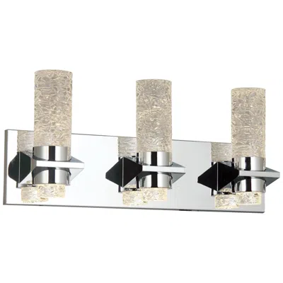 Abra Lighting Abra Krypton Solid Crystal Glass Vanity Chrome