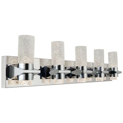 Abra Lighting Abra Krypton Solid Crystal Glass Vanity Chrome