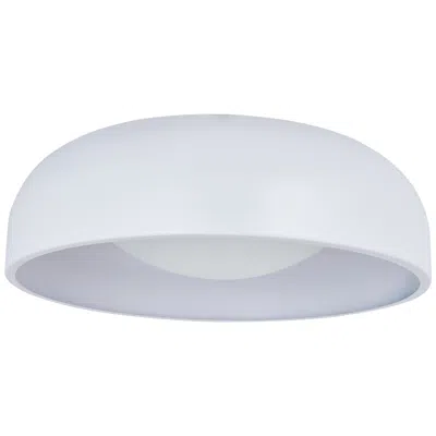 Abra Lighting Abra Lynx Round Led Flushmount Matte White Finish