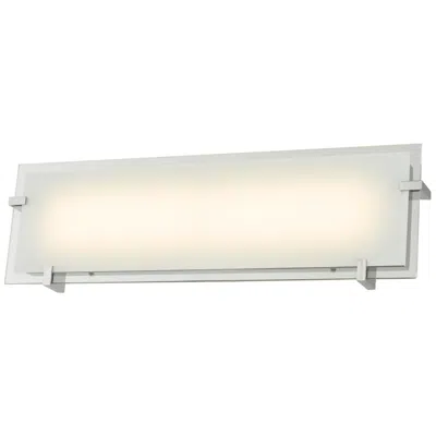 Abra Lighting Abra Matrix 20" Frosted Glass Flat Panel Vanity   Led Chrome