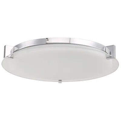 Abra Lighting Abra Matrix Flat Round Glass Low Profile Flushmount Chrome