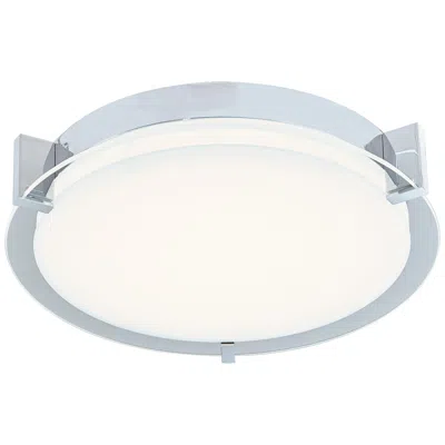 Abra Lighting Abra Matrix Medium Round Glass Low Profile Flushmount Chrome
