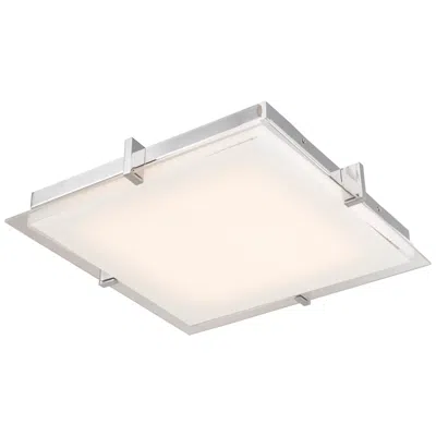 Abra Lighting Abra Matrix Medium Square Glass Low Profile Flushmount Chrome