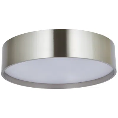 Abra Lighting Abra Snare 14" Metal Cylinder And Frosted Glass Flushmount