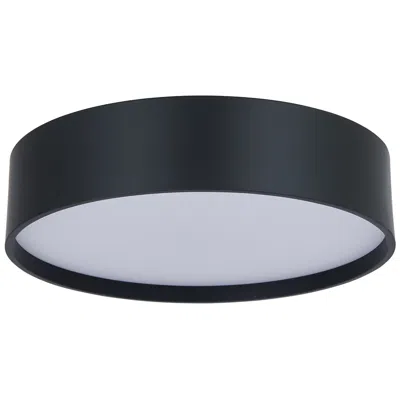 Abra Lighting Abra Snare 14" Metal Cylinder And Frosted Glass Flushmount