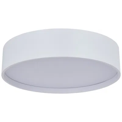 Abra Lighting Abra Snare 14" Metal Cylinder And Frosted Glass Flushmount
