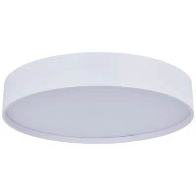 Abra Lighting Abra Snare 17" Metal Cylinder And Frosted Glass Flushmount With High O