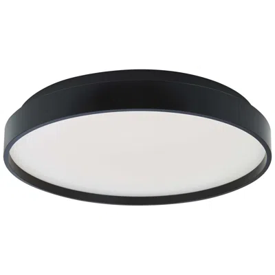 Abra Lighting Abra Tambourine 10" Low Profile Flushmount With Soft Uplight Black