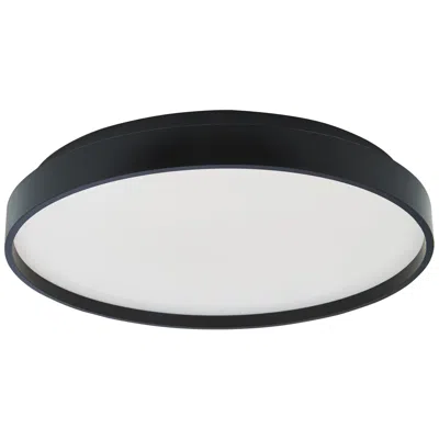 Abra Lighting Abra Tambourine 13" Low Profile Flushmount With Soft Uplight Black