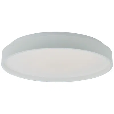 Abra Lighting Abra Tambourine 13" Low Profile Flushmount With Soft Uplight Wh-white