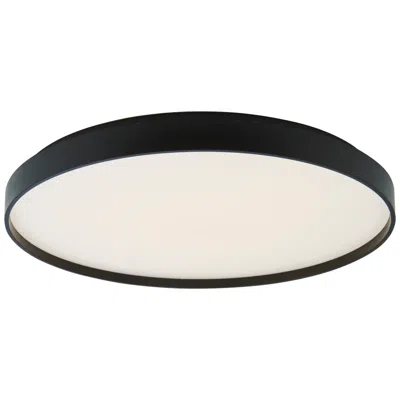 Abra Lighting Abra Tambourine 15" Low Profile Flushmount With Soft Uplight Black