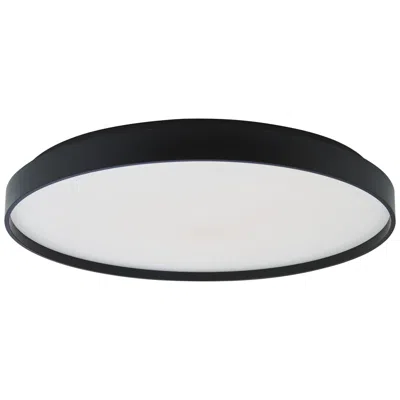 Abra Lighting Abra Tambourine 19" Low Profile Flushmount With Soft Uplight Black
