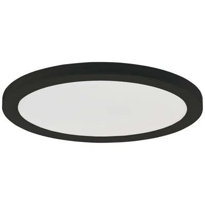 Abra Lighting Abra Trix 12" Slim Disc Wet Location Flushmount  Black