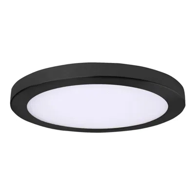 Abra Lighting Abra Trix 7.25" Slim Disc Wet Location Flushmount  Black