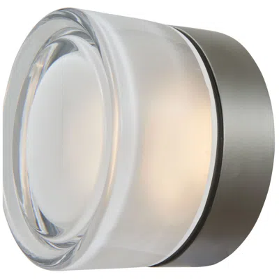 Abra Lighting Abra Wet Location Indented Solid Glass Wall Or Ceiling Fixture