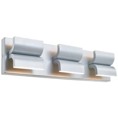 Abra Lighting Abra Willow Wet Location 6 Light Curved Aluminum Wall Fixture Silica
