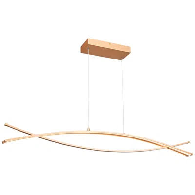 Abra Lighting Abra Wishbone 45 1/2" Wide Crossed Gold Frame Modern Pendant