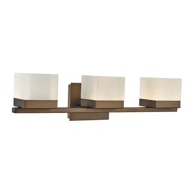 Abra Lighting Cubic 22 1/2" Wide Bronze 3-light Metal Led Bath Light