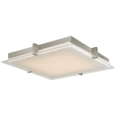 Abra Lighting Matrix 12 1/4" Wide Brushed Nickel Square Led Ceiling Light