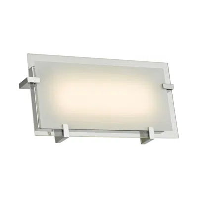 Abra Lighting Matrix 12" Wide Chrome And Glass Led Modern Bath Light