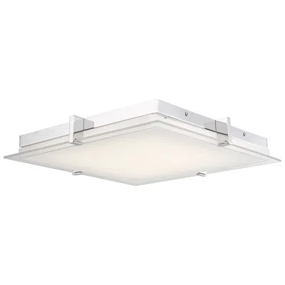 Abra Lighting Matrix 15 1/2" Wide Chrome Led Square Ceiling Light
