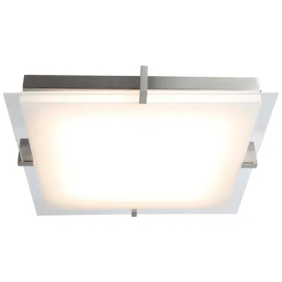 Abra Lighting Matrix 15 1/4" Wide Brushed Nickel Led Ceiling Light