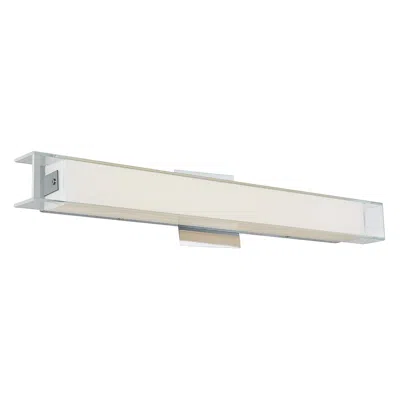 Abra Lighting Mist 22 1/2" Wide Chrome And Frosted Glass Led Modern Bath Light