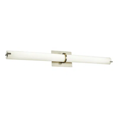 Abra Lighting Squire 26 1/4" Wide Brushed Nickel Round Led Modern Bath Light