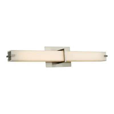 Abra Lighting Squire 26 1/4" Wide Brushed Nickel Square Modern Led Bath Light