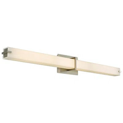 Abra Lighting Squire 38" Wide Brushed Nickel Square Led Modern Bath Light