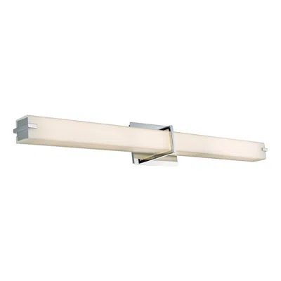 Abra Lighting Squire 38" Wide Chrome Square Led Modern Bath Light