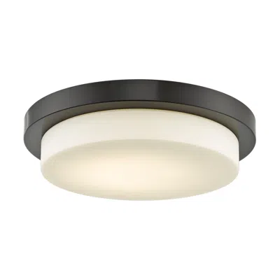 Abra Lighting Step 16" Wide Bronze Modern Led Disc Ceiling Light
