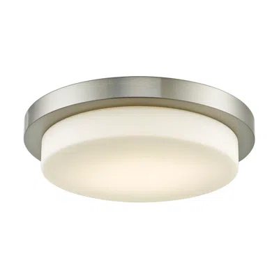 Abra Lighting Step 16" Wide Brushed Nickel Led Disc Ceiling Light