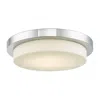 Abra Lighting Step 16" Wide Chrome Led Modern Disc Ceiling Light