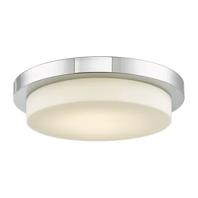 Abra Lighting Step 16" Wide Chrome Led Modern Disc Ceiling Light