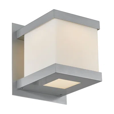 Abra Lighting Step 5 3/4" High Silica Opal Glass Led Outdoor Modern Wall Light