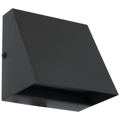 Abra Lighting Wedge 5" High Matte Black Led Outdoor Wall Light