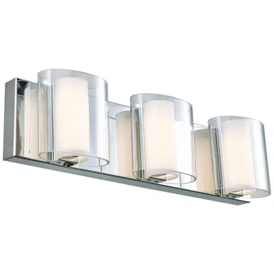 Abra Lighting Zoe 20" Wide Chrome 3-light Led Bath Light