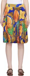 Abra Multicolor Trompe L'oeil Midi Skirt In Multi