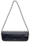 Abra Navy Spike Baguette Bag In Dark Blue 33