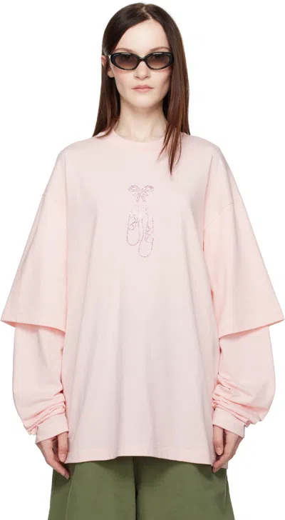 Abra Pink Ballerina T-shirt In Pink 05