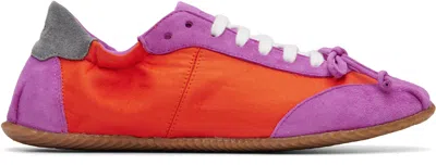 Abra Red & Purple Ballerina Sneakers In Multi